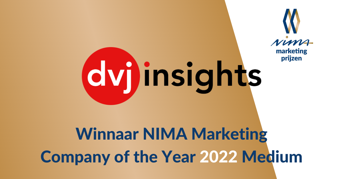 NIMA Marketingprijzen 2022: DVJ Insight is NIMA Marketing Company of the Year in de categorie Medium 